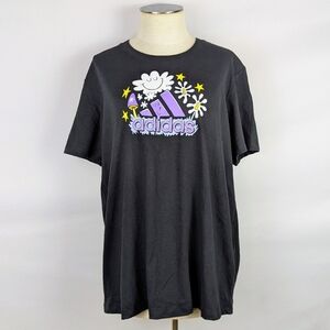 adidas Doodle Graphic Dream Garden Tee Short Sleeves Black XL NWT